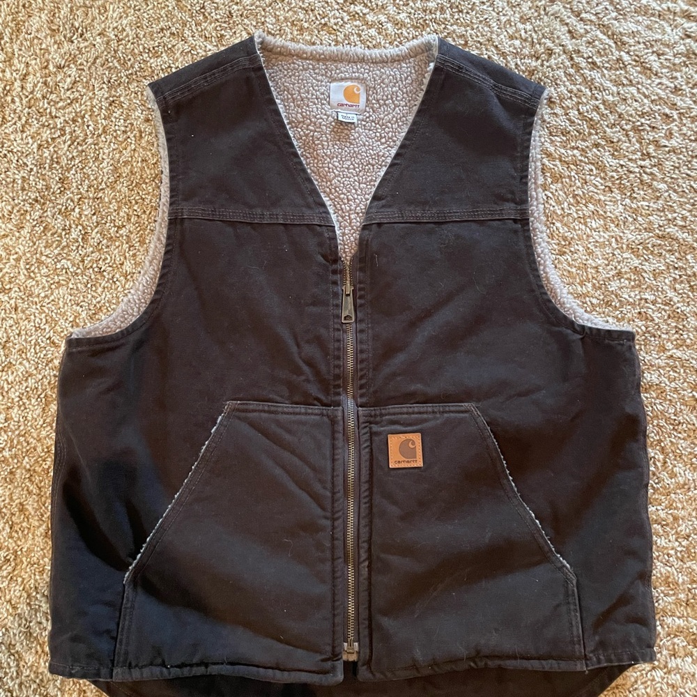 Vintage Carhartt Brown Vest Sherpa Men’s L